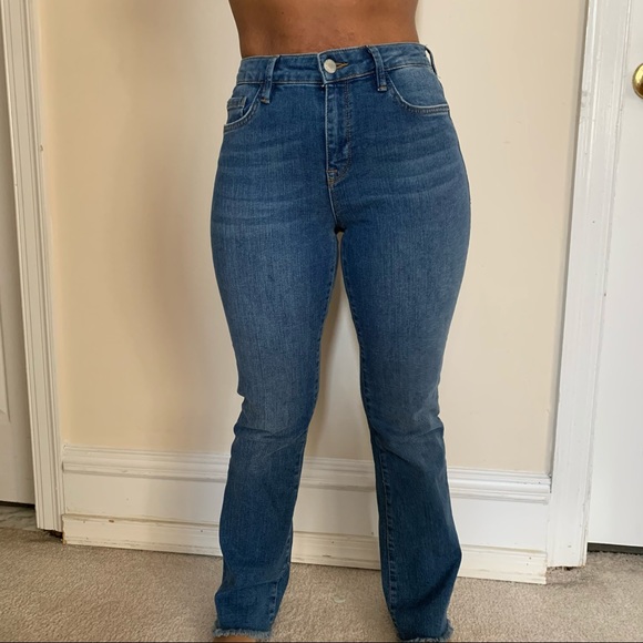 Free People Straight Crop Raw Hem Jeans Sz W27 - Picture 3 of 14